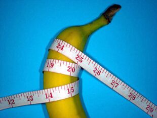 Μέτρηση πέους κατά τη μεγέθυνση χρησιμοποιώντας μια μπανάνα ως παράδειγμα